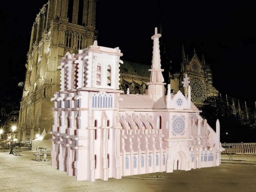 Katedra Notre Dame składanka drewniana puzzle 3D P151 Sea-Land