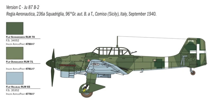 Samolot Junkers Ju-87 B-2/R-2 Picchiatello 2769 Italeri
