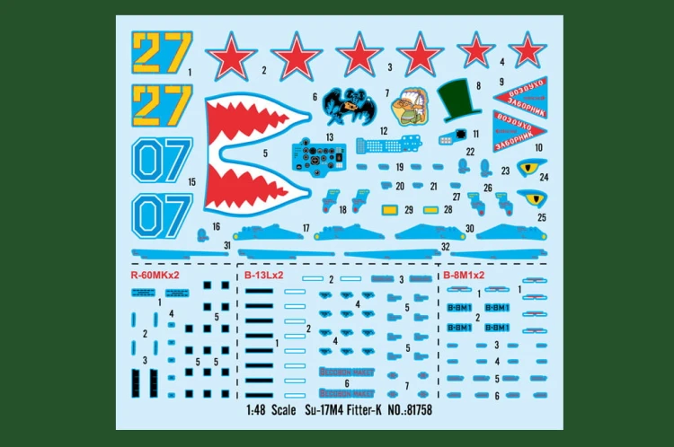 Samolot Sukhoi Su-17M4 (Su-22M4) 81758 Hobby Boss