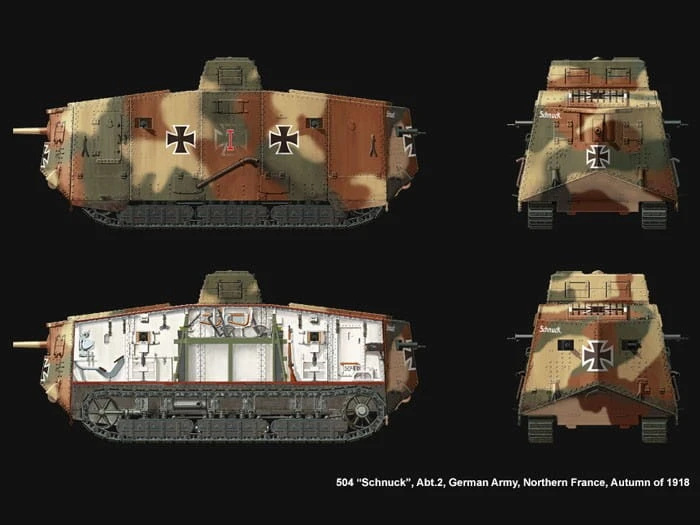 Czołg A7V Krupp TS017 Meng