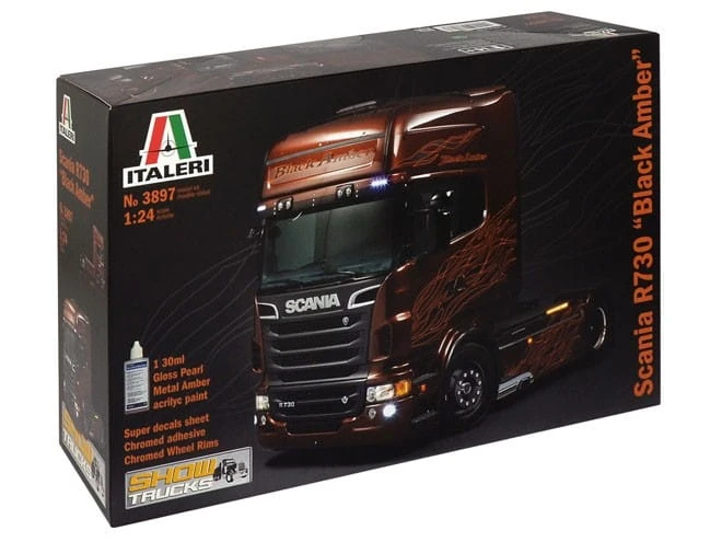 Samochód Scania R730 Black Amber 3897 Italeri