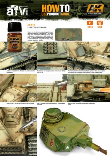 Wash modelarski Light rust AK046 AK Interactive