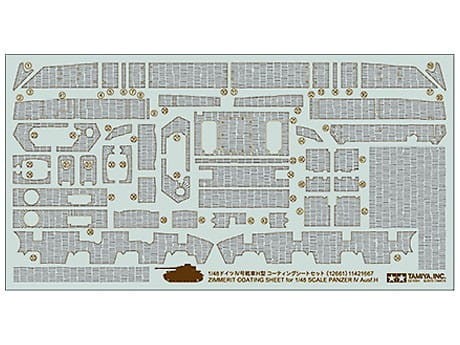 Naklejki Zimmerit PzKpfw.IV Ausf.H 12661 Tamiya