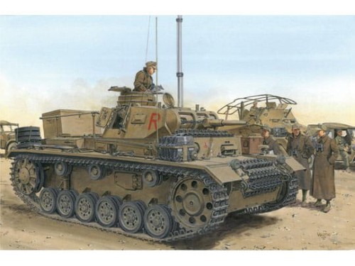 Czołg DAK Pz.Bef.Wg. Panzerbefehlswagen III Ausf.H 6901 Dragon