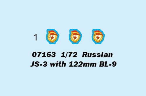Czołg Stalin IS-3 z działem BL-9 122mm 07163 Trumpeter