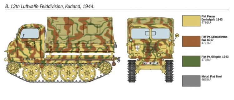 Ciągnik Steyr Raupenschlepper Ost RSO/01 6549 Italeri