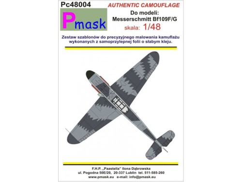 Maski do samolotu Messerschmitt Bf109 F/G Pc48004 Pmask