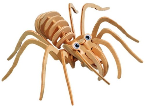 Pająk tarantula składanka drewniana E029