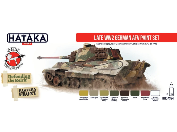 Zestaw farb akrylowych German AFV HTK-AS94 Hataka