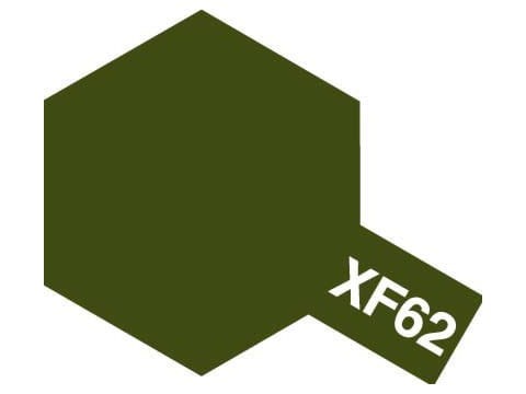 Farba akrylowa XF-62 Olive Drab Flat 81762 Tamiya