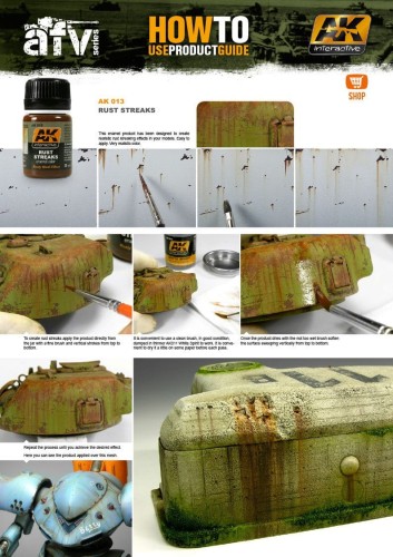 Weathering Rust streaks AK013 AK Interactive