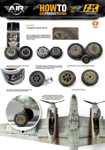 Weathering Landing dust effect gear AK2031 AK Interactive