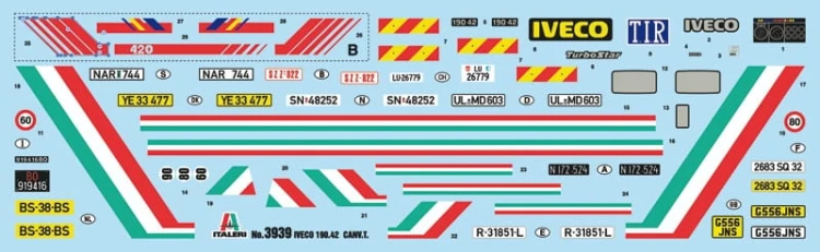 Iveco Turbostar 190-42 Canvas 3939 Italeri