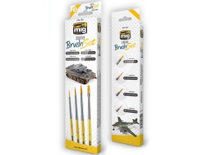 Pędzelek modelarski komplet 4szt.
