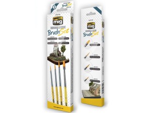 Pędzelek modelarski komplet 4szt.