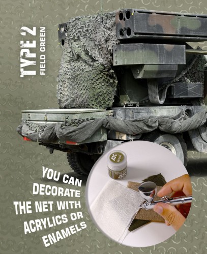 Siatka maskująca field green type 2 AK8067 AK Interactive