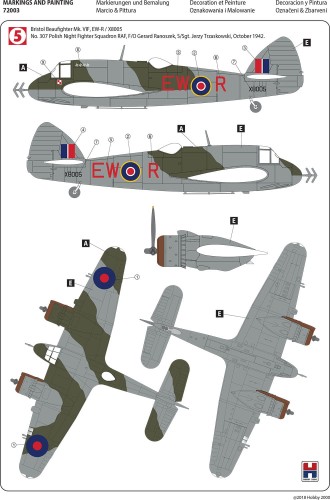 Samolot Bristol Beaufighter Mk.VIF 72003 Hobby 2000