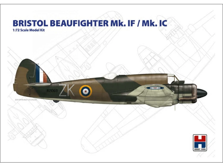 Samolot Bristol Beaufighter Mk.IF 72002 Hobby 2000