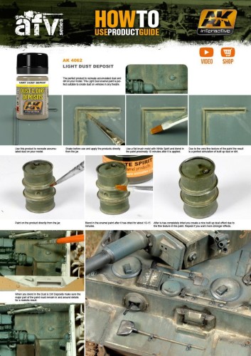 Weathering Light dust deposit AK4062 AK Interactive