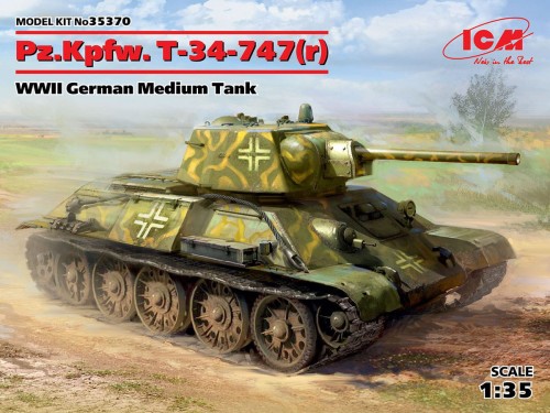 Czołg Panzerkampfwagen T-34-747(r) 35370 ICM