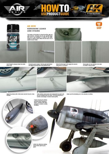 Weathering Kerosene leaks and stains AK2039 AK Interactive