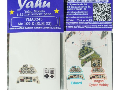Fototrawiona tablica do Me 109 E YMA3245 Yahu