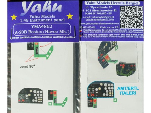 Fototrawiona tablica do A-20B Boston YMA4862 Yahu