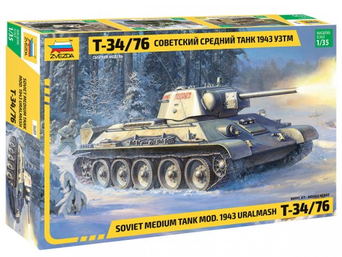 Czołg T-34/76 model 1943 3689 Zvezda