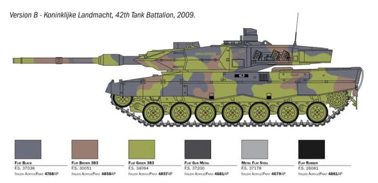 Czołg Leopard 2A6 6567 Italeri