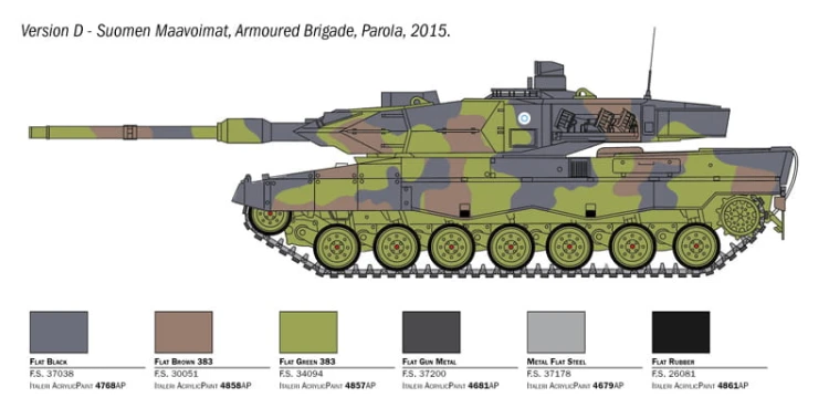 Czołg Leopard 2A6 6567 Italeri
