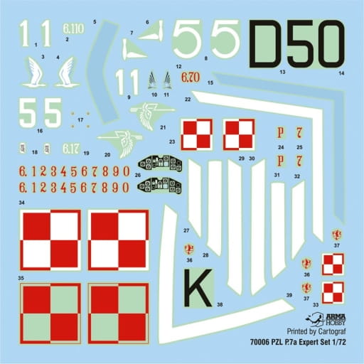Samolot PZL P.7A 70006 Arma Hobby