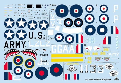 Samolot Curtiss P-40 E/K Kittyhawk 2795 Italeri