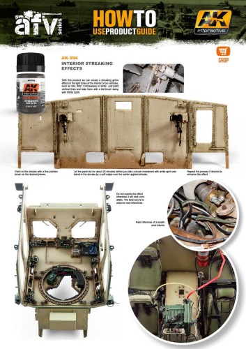 Weathering Interior streaking effects AK094 AK Interactive
