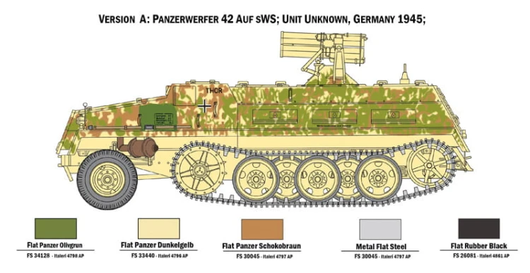 Wyrzutnia 15cm Panzerwerfer 42 auf sWS 6562 Italeri