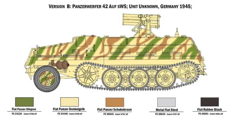 Wyrzutnia 15cm Panzerwerfer 42 auf sWS 6562 Italeri