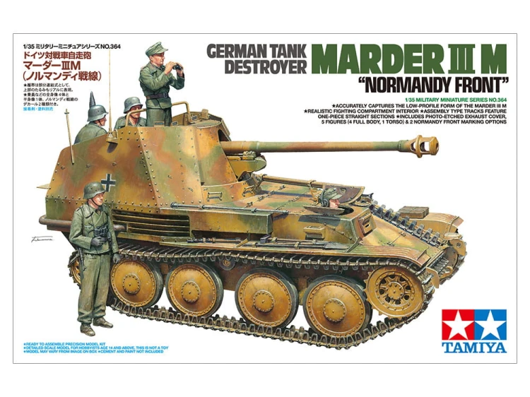 Niszczyciel czołgów Marder III Sd.Kfz.138 Ausf.M Normandy Front 35364 Tamiya