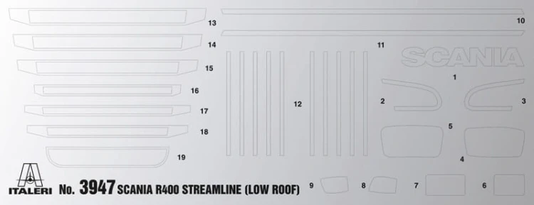 Scania R400 Streamline Flat Roof 3947 Italeri