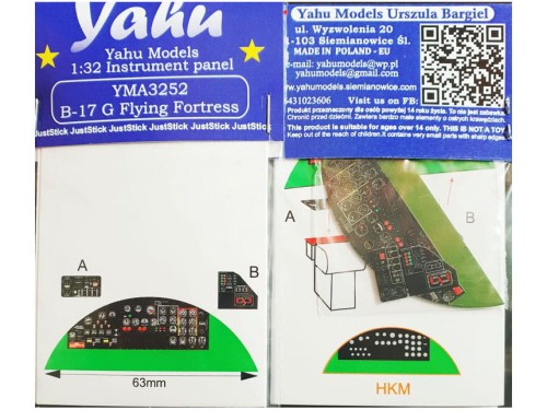 Fototrawiona tablica do B-17 G Flying YMA3252 Yahu