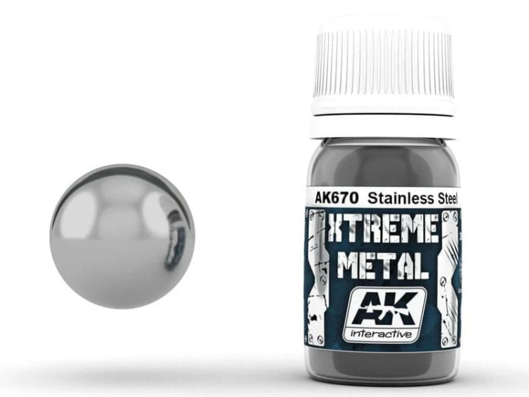 Farba metaliczna Stainless Steel AK670 AK Interactive