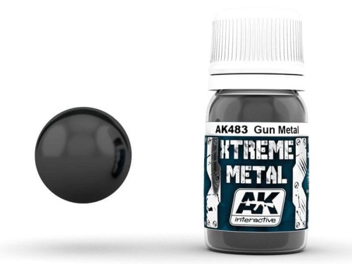Farba metaliczna Gun metal AK483 AK Interactive