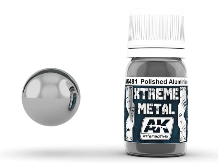 Farba metaliczna Polished Aluminium AK481 AK Interactive