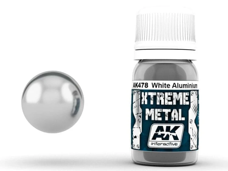 Farba metaliczna White Aluminium AK478 AK Interactive