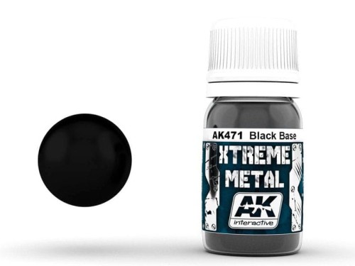 Farba metaliczna Black base AK471 AK Interactive