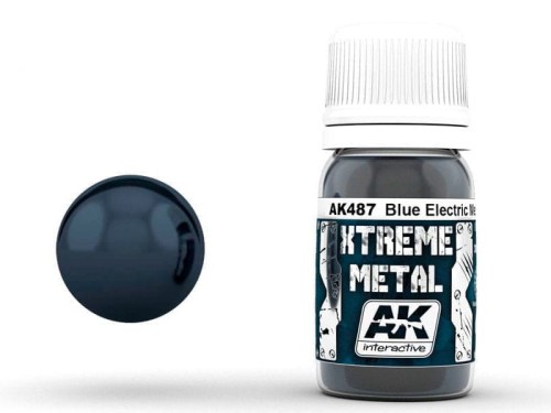 Farba metaliczna Blue Electric Metallic AK487 AK Interactive