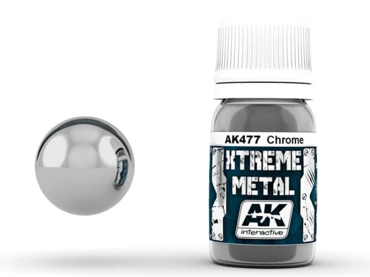 Farba metaliczna Chrome AK477 AK Interactive