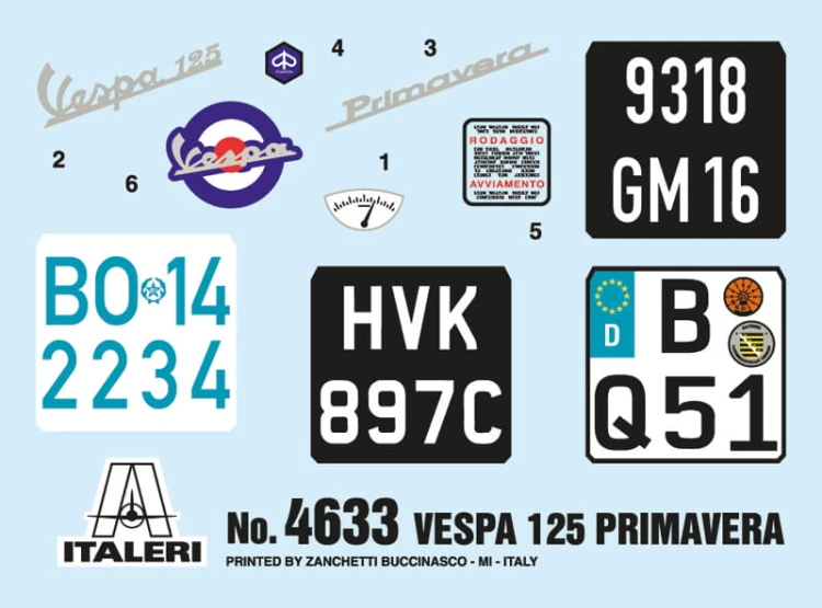 Vespa 125 Primavera 4633 Italeri