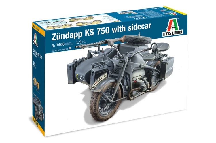 Motocykl Zundapp KS 750 z wózkiem 7406 Italeri