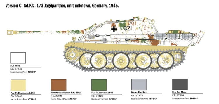 Niszczyciel Jagdpanther Sd.Kfz.173 6564 Italeri