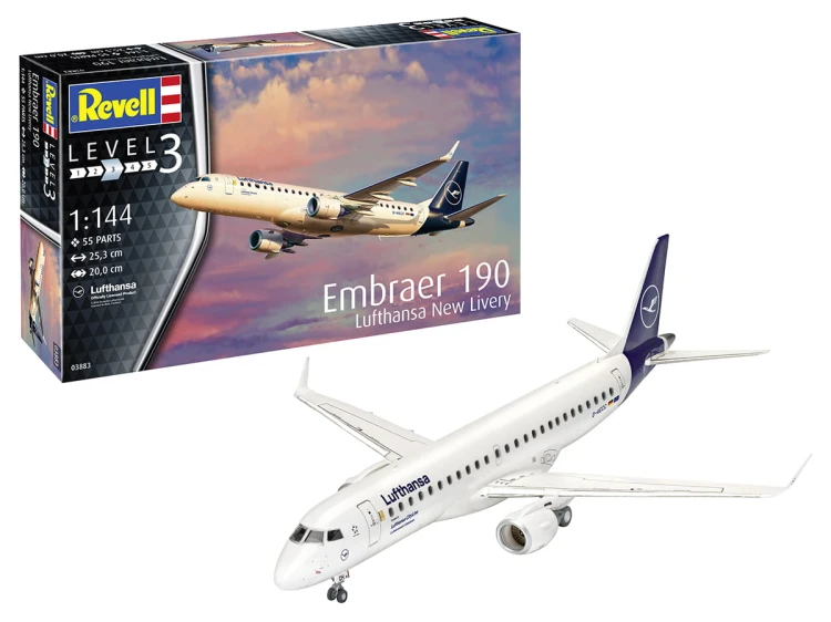 Samolot pasażerski Embraer 190 03883 Revell