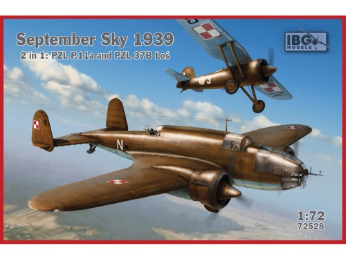 Samolot PZL P.11a i PZL.37B Łoś 72528 IBG Models
